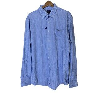 Johnnie O Men’s Performance Tweener Button Up Dress Shirt Shay Navy Size Large